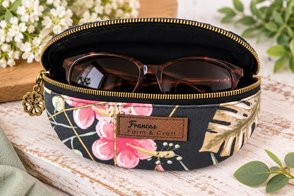 Handmade Eyeglass &amp; Sunglasses Case – Structured Canvas Zipper Case