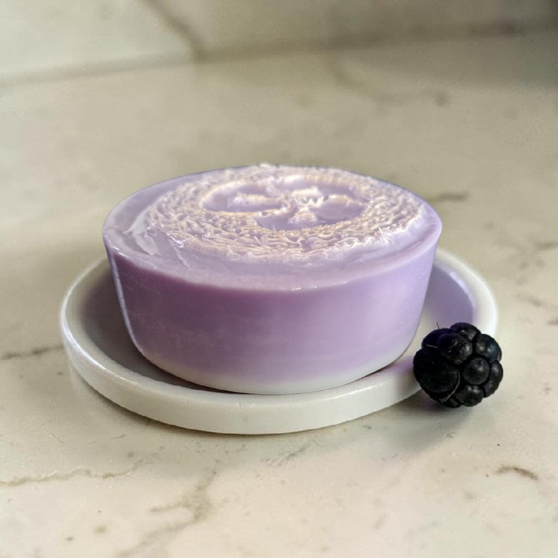 2 Goat Milk Loofah Soaps - Black Raspberry &amp; Vanilla
