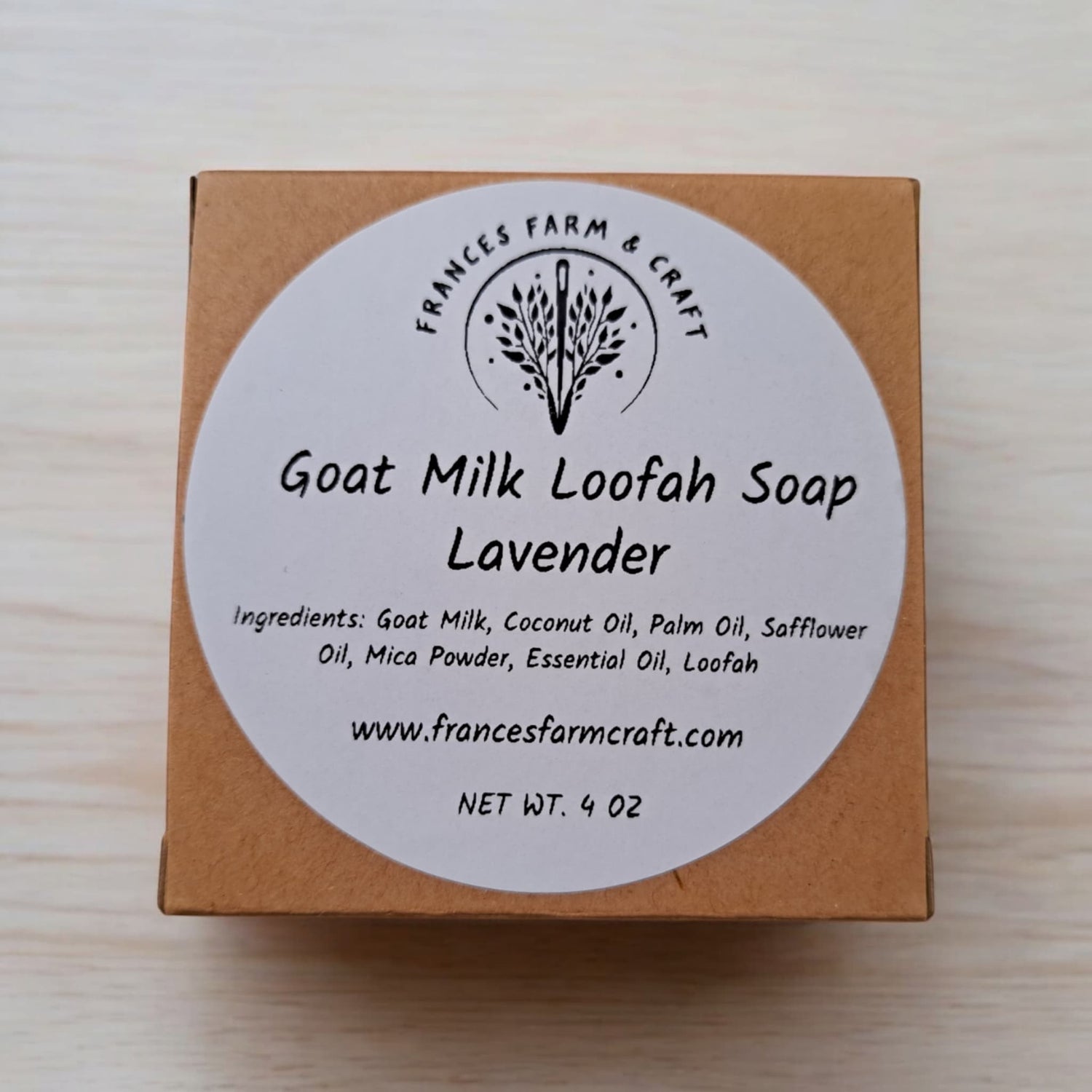2 Goat Milk Loofah Soaps - Lavender