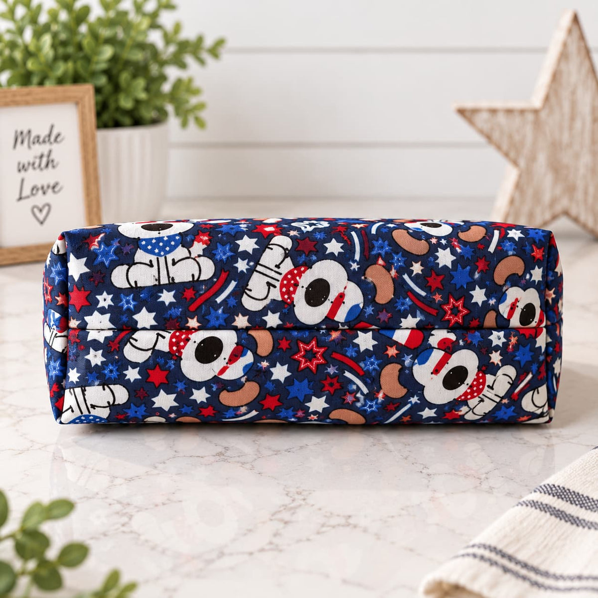 Red, White &amp; Woof - Makeup Bag/ Cosmetic Bag (Different Sizes)